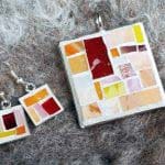 Mosaic Pendant and Mosaic Earrings