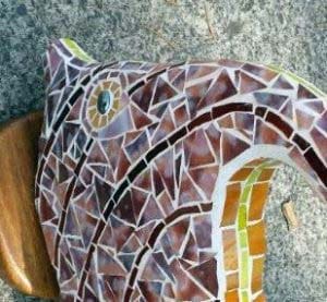 Angel Fish Mosaic Sculpture